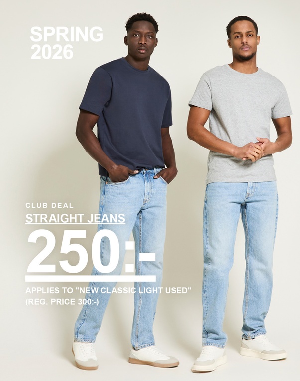 Jeans “New Classic” – Club Deal 250:- (ord. pris 300:-), ljusblå jeans på två modeller