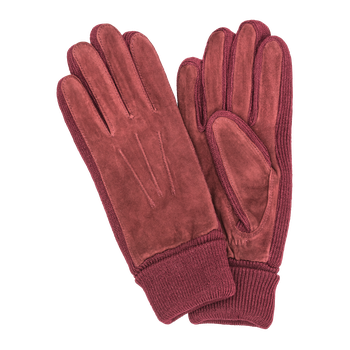 Damhandskar Mocka/Akryl Vinröd