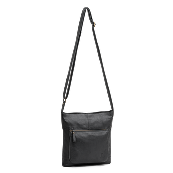 Väska crossover i skinn Svart