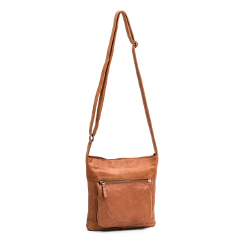 Väska crossover i skinn Brun
