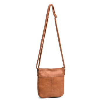 Axelremsväska crossover i skinn Brun