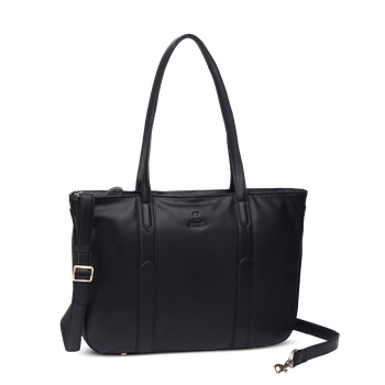 Classics tote bag för laptop i skinn, 13" Svart