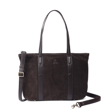 Classics tote bag för laptop i skinn, 13" Mörkbrun