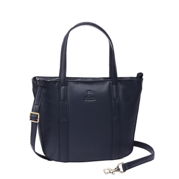 Classics liten tote bag i skinn Marinblå