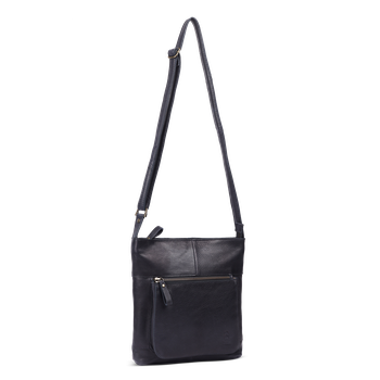 Väska crossover i skinn Marinblå