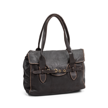 Vintage Look handväska Mörkbrun