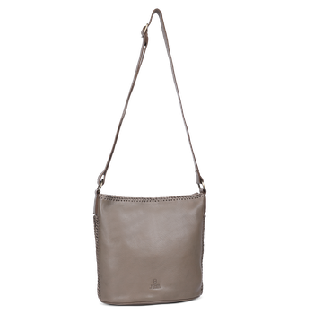 Classic With a Twist axelväska i skinn Taupe