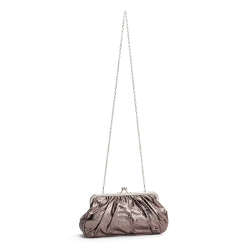 Clutch med bygel Brun