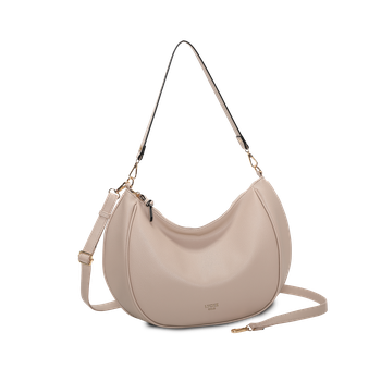 Axelväska i hobomodell Beige