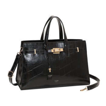 Handväska Croco Black
