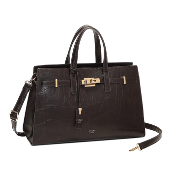 Handväska Croco Brown