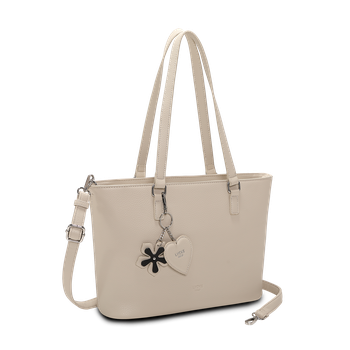 Handväska i kassemodell Beige