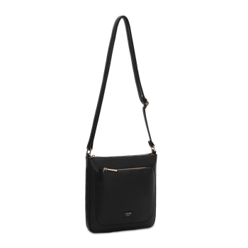 Saga axelväska Black/black