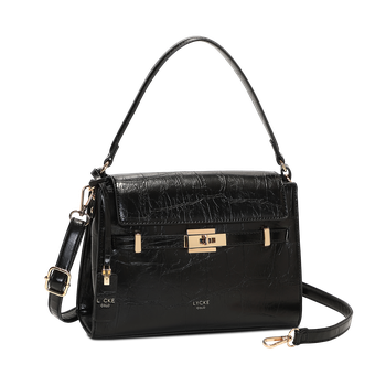 Askim axelväska/crossbody Croco Black