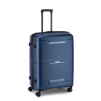 Bergen expanderbar resväska Large, 4 hjul, 77 cm, 125L Marinblå