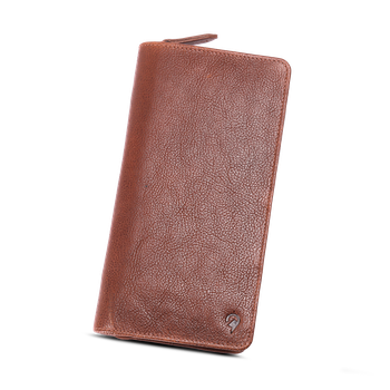 North Pioneer Resemapp – läder RFID-skydd Cognac