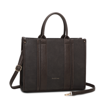 Handväska i kassemodell Brun