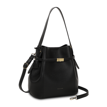 Axelväska i hinkmodell Svart