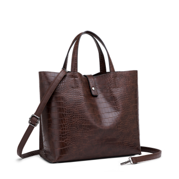Greta handväska/crossbody Croco Brown
