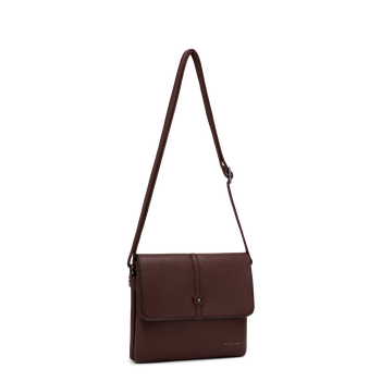 Abby crossbody med klaff Brun