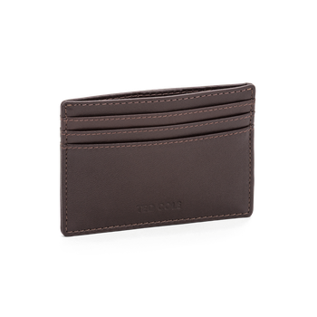 Kortfodral i skinn Vintage Brown