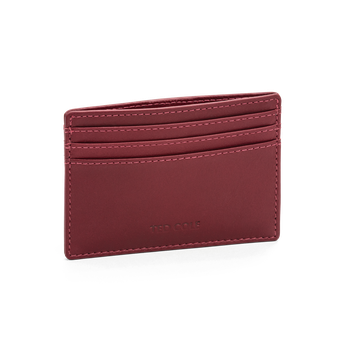 Kortfodral i skinn Vintage Red