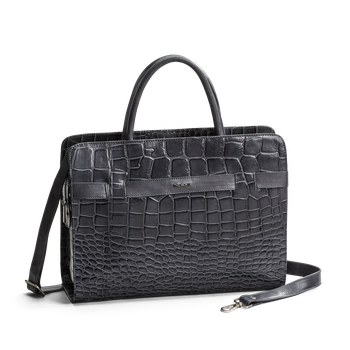 Crocopräglad workbag Mörkgrå