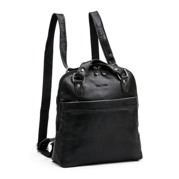 Ryggsäck/Axelremsväska i skinn Ryggsäck/Axelremsväska i skinn Svart