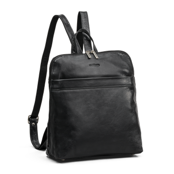 Cityryggsäck i skinn Cityryggsäck i skinn Svart