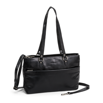 Tote bag i skinn Svart