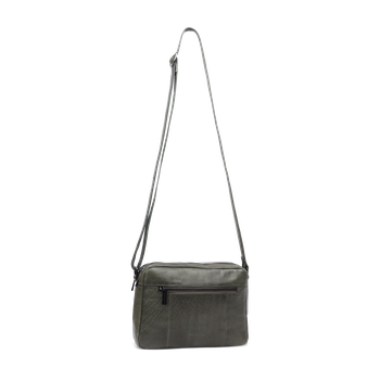 Camera bag i skinn Grön