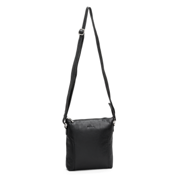 Crossbody-väska small vertical i skinn Svart