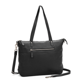 Tote bag i skinn Svart
