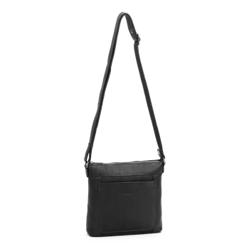 Crossover axelväska i skinn Svart