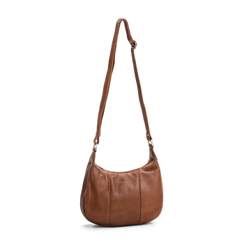 Hobo medium i skinn Cognac