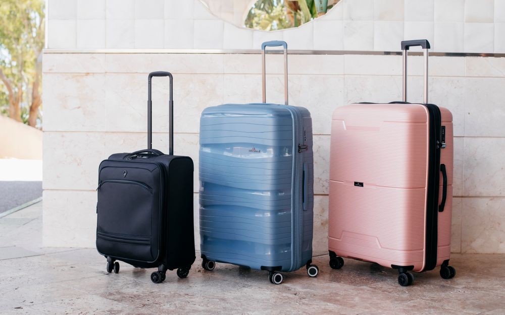 Tre resväskor i tre storlekar