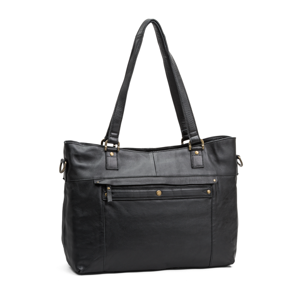 Väska tote bag 14" i skinn