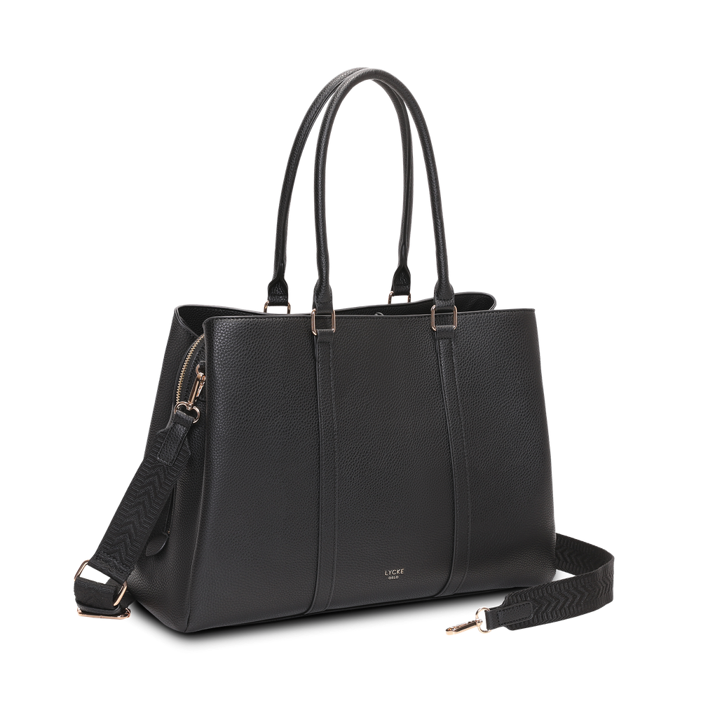 Större handväska, datorfack till 15"