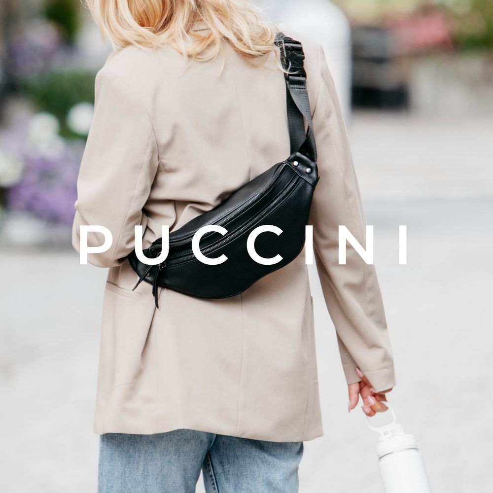 Puccini svart slingbag