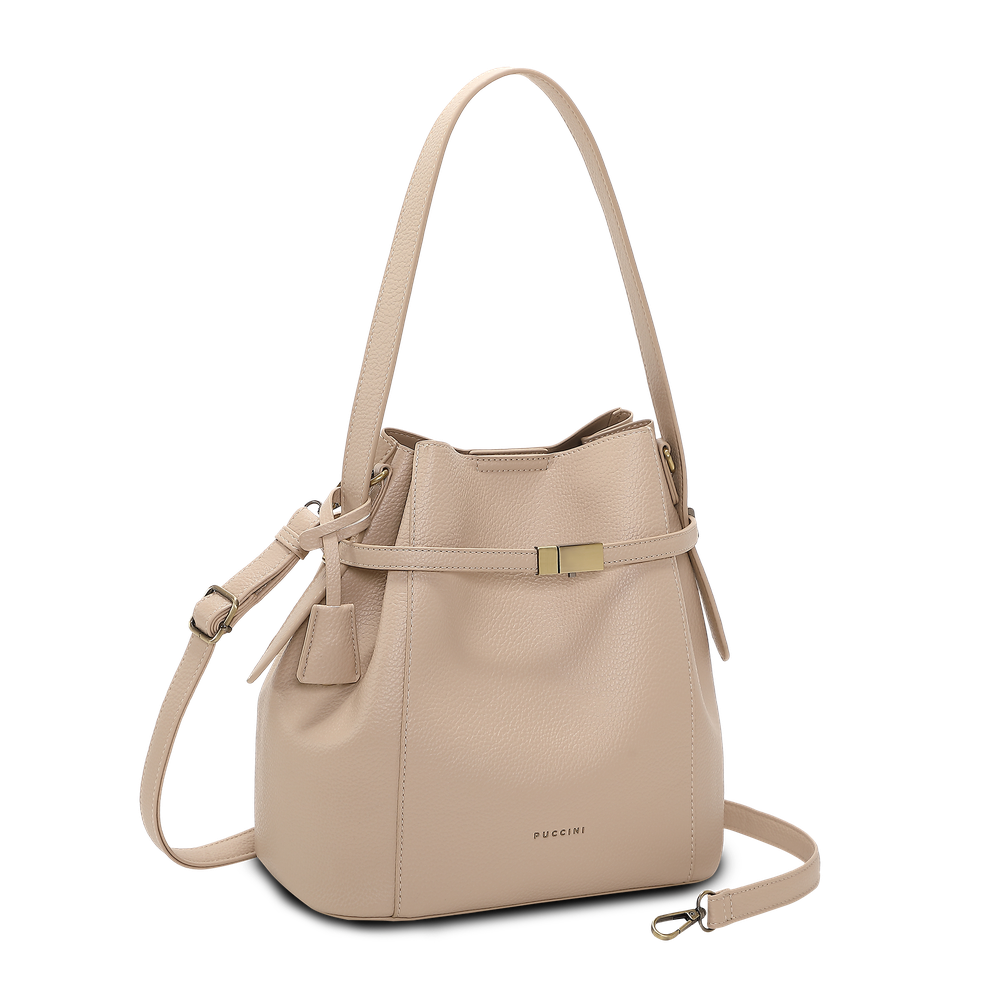 Axelväska i hinkmodell