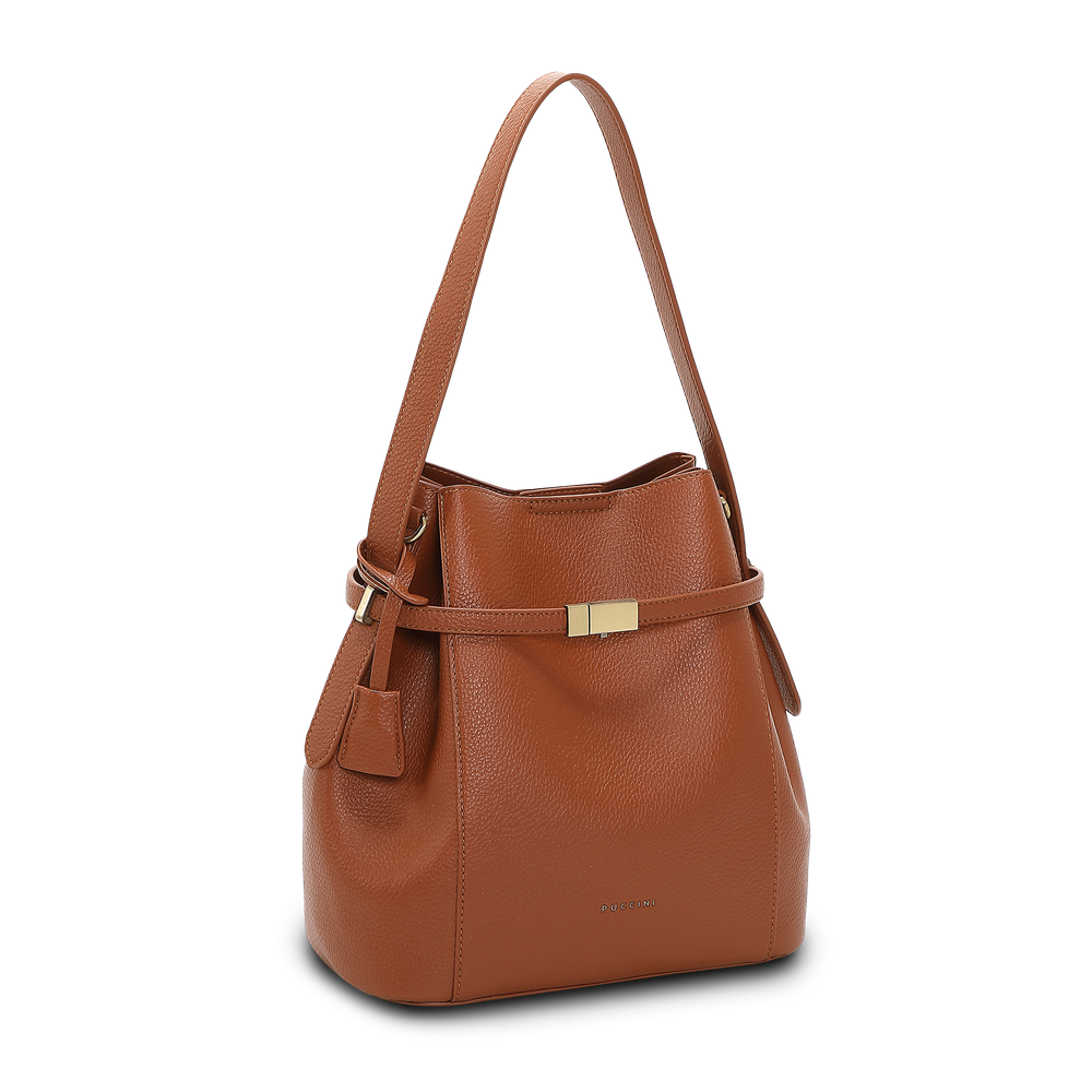 Axelväska i hinkmodell