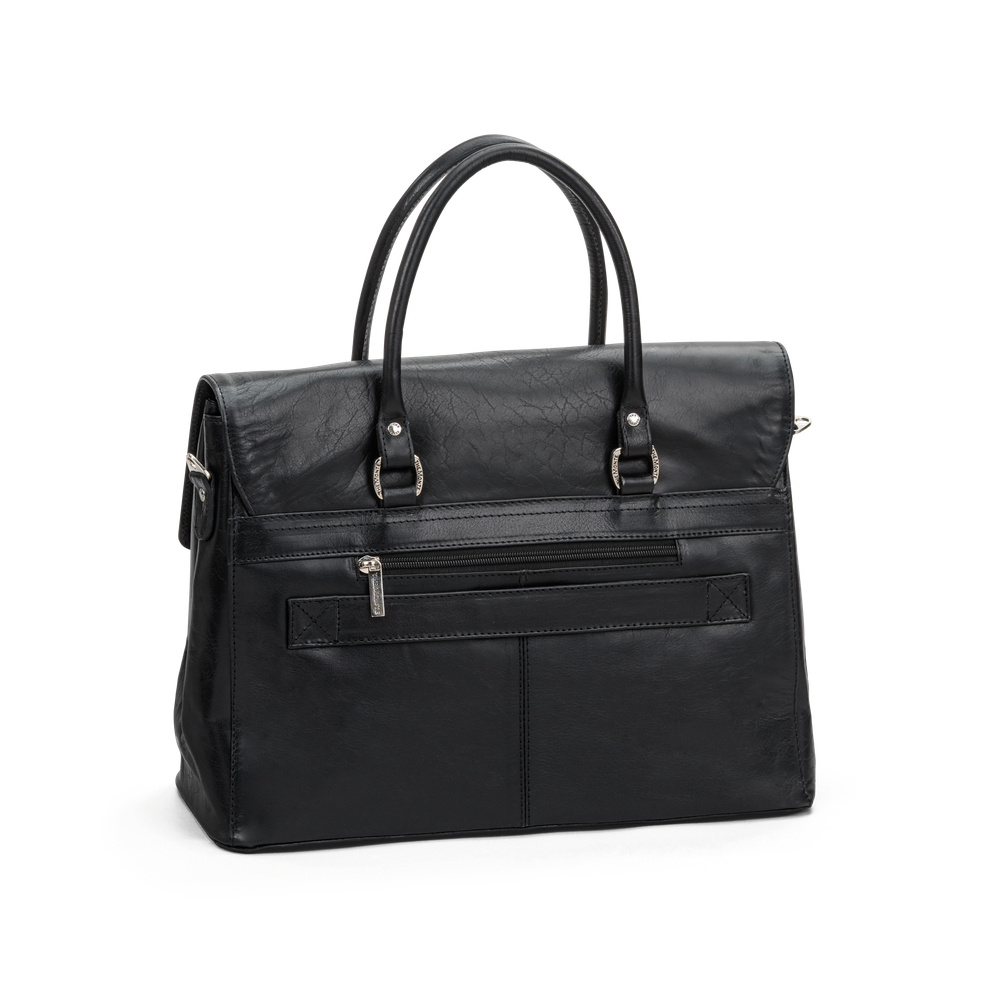 Stor Satchel bag i skinn