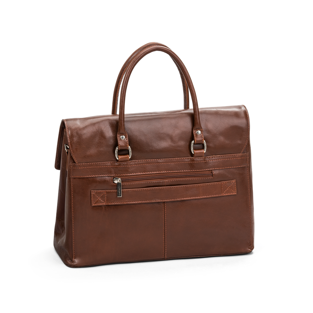 Stor Satchel bag i skinn
