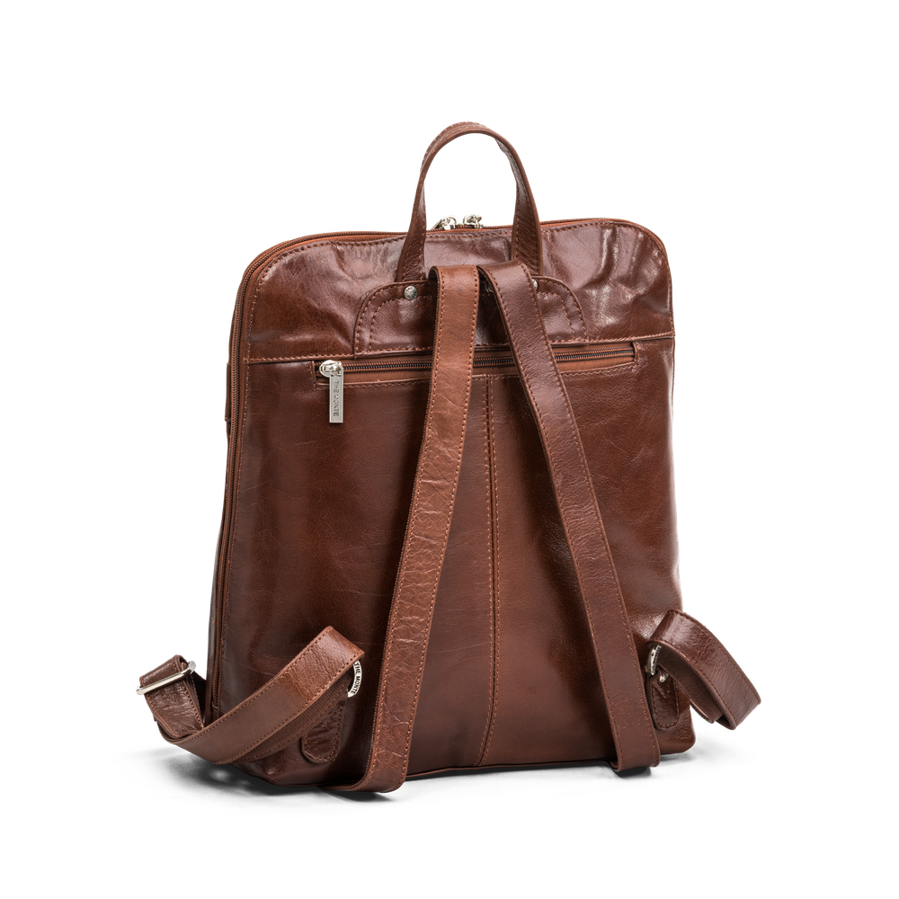 Cityryggsäck i skinn