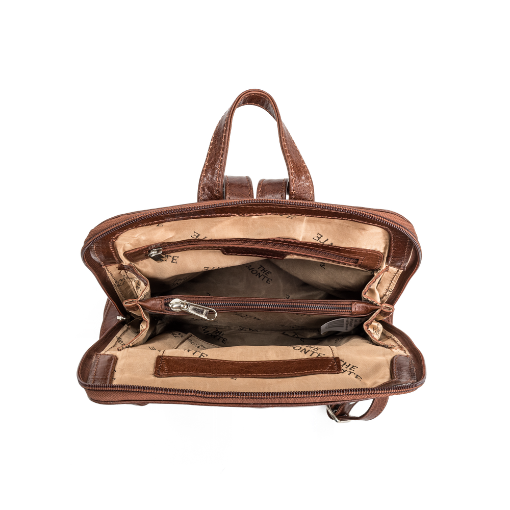 Cityryggsäck i skinn