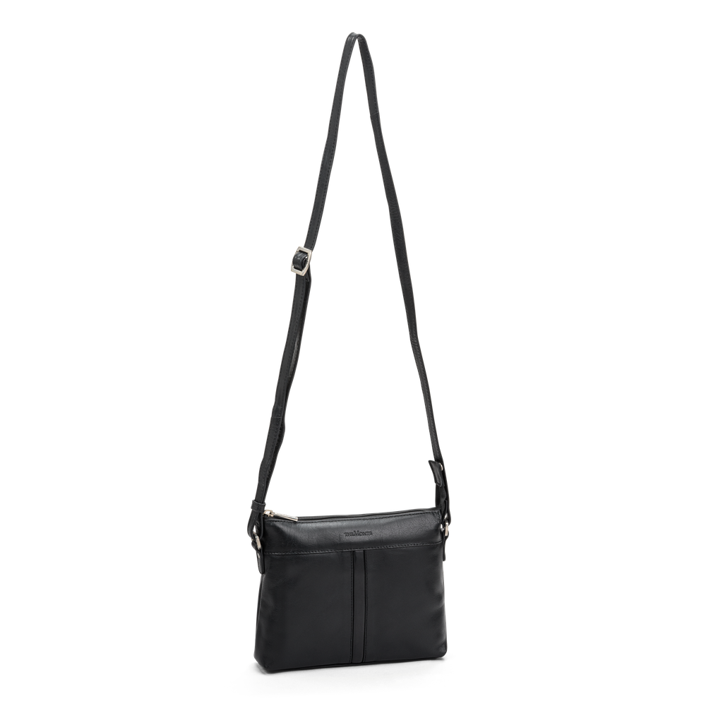 Crossbody axelväska i skinn