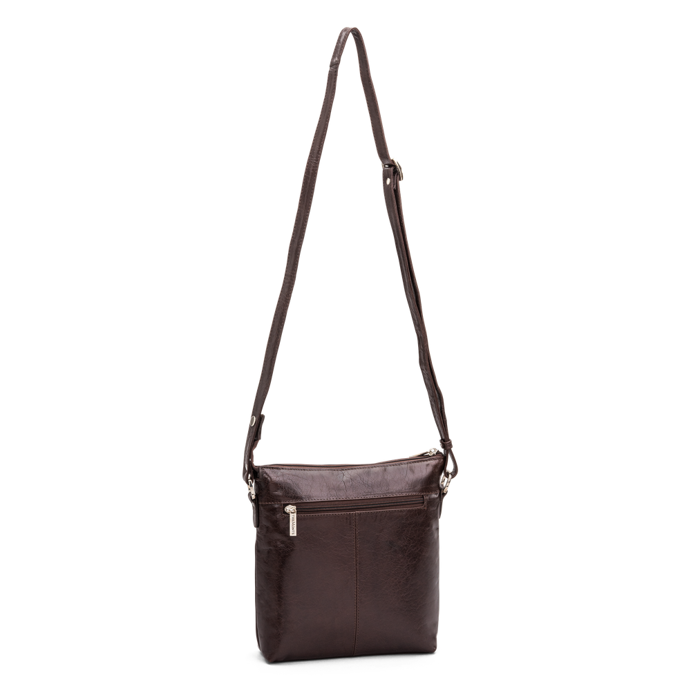 Crossbody-väska small vertical i skinn