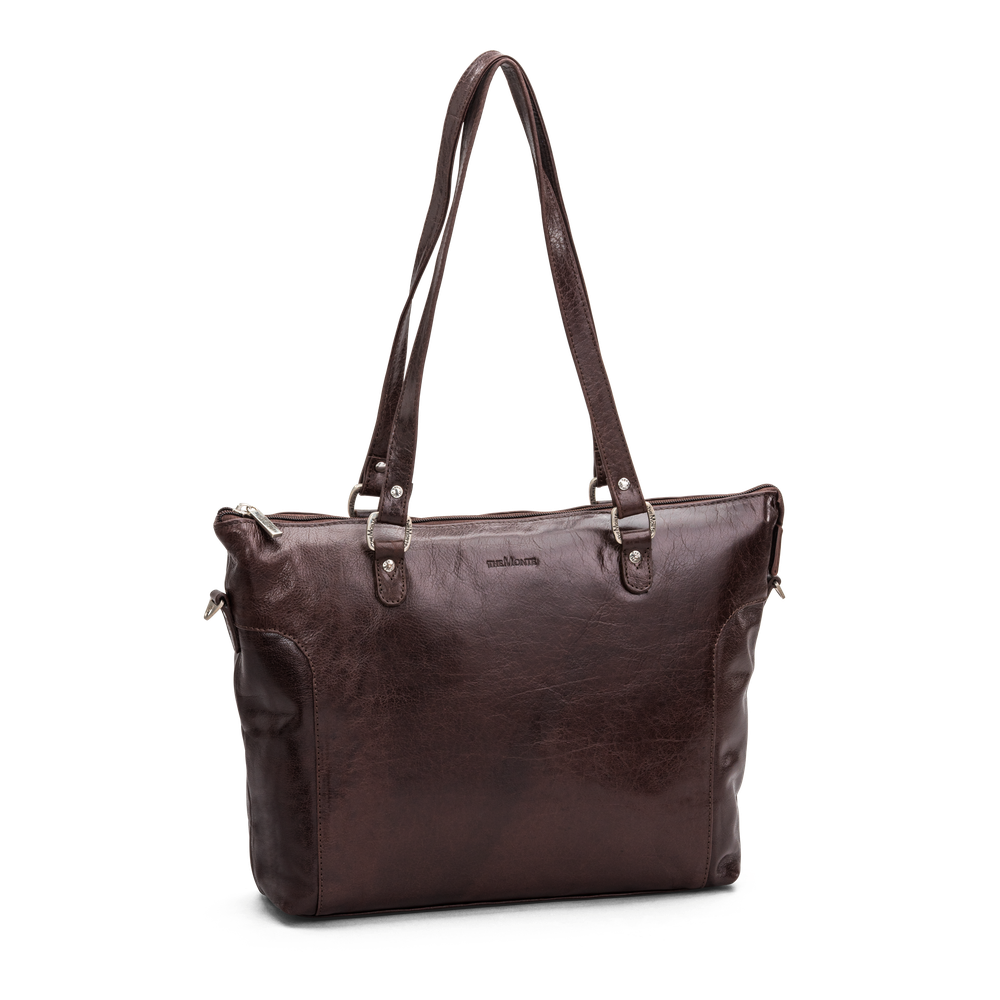 Tote bag medium i skinn