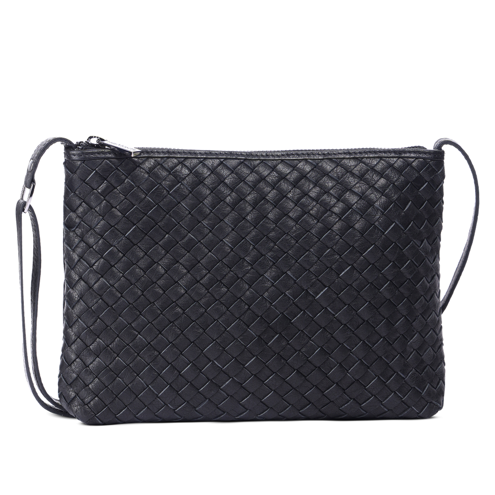 Crossbody-väska medium horizontal i skinn