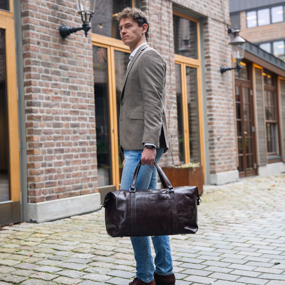 Weekend bag i skinn